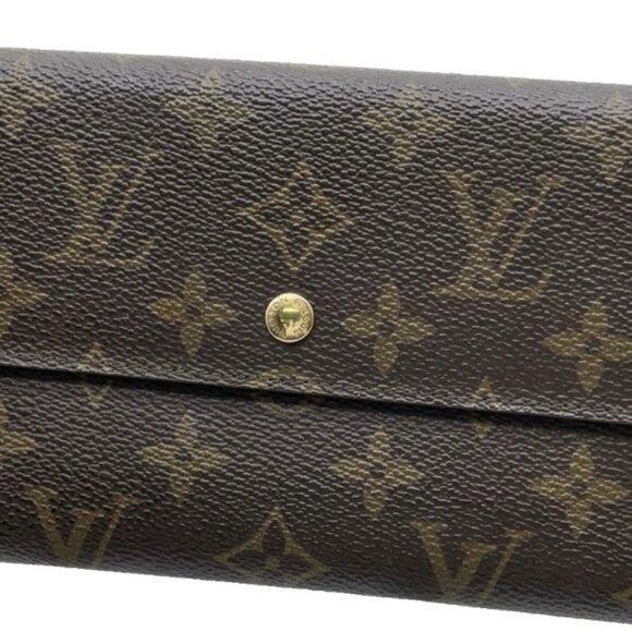 Auth Louis Vuitton Monogram Portefeuille International W/Box - Picture 1 of 11